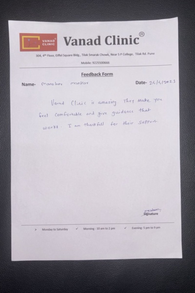 Vanad Clinic Customer Testimonial 4